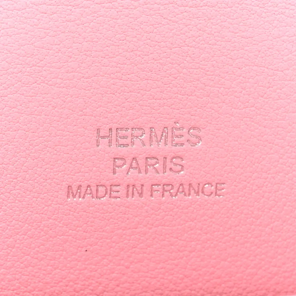 Hermès Kelly Pochette Clutch Rose Sakura Swift Leather Silver Hardware