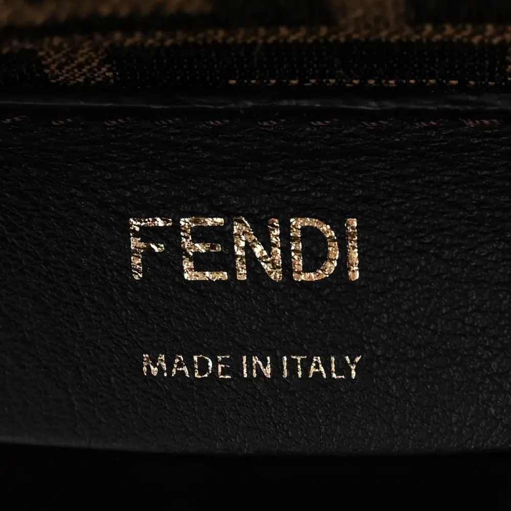 Fendi Medium Fendi First Black Shiny Nappa Leather Gold Hardware
