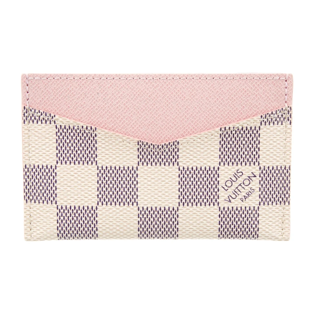 Louis Vuitton Small Card Holder Neutrals Damier Azur Pattern Canvas