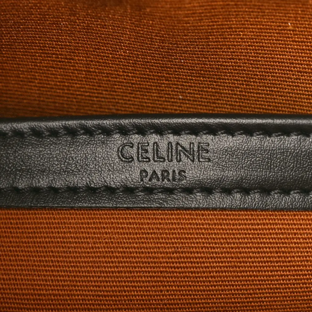 Celine Medium Messenger Bag Black Triomphe Canvas Gold Hardware