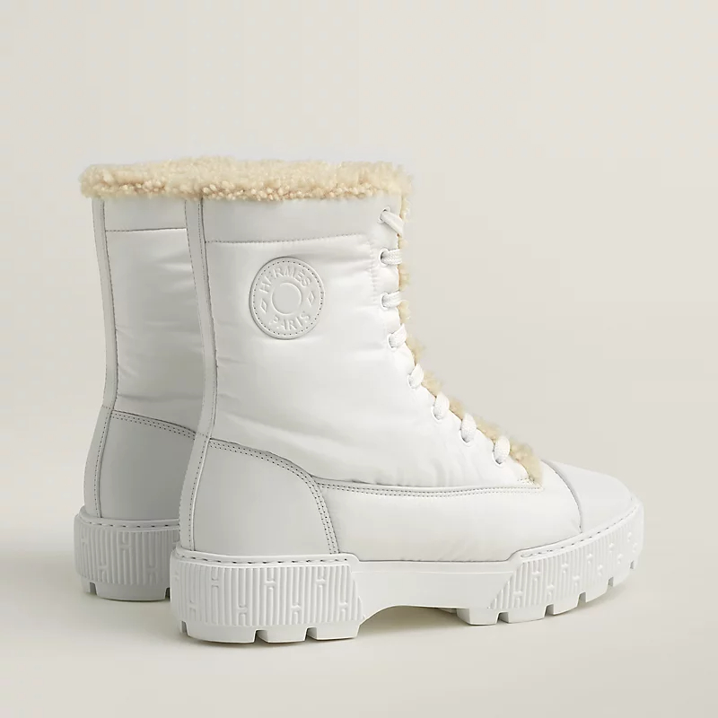 HERMES Fresh Black White boots