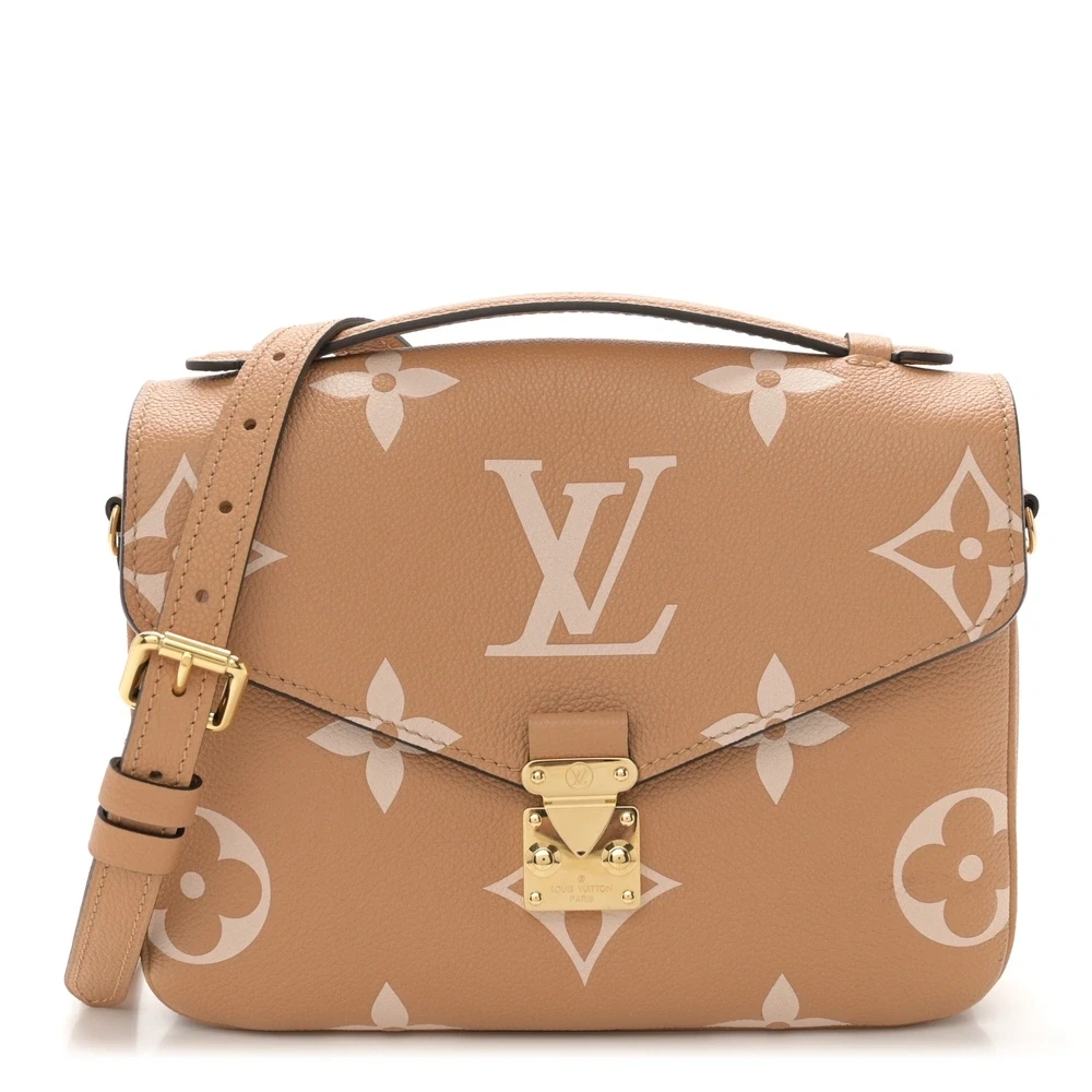 Louis Vuitton Pochette Metis PM Arizona Beige Giant Monogram Empreinte Leather Gold Hardware