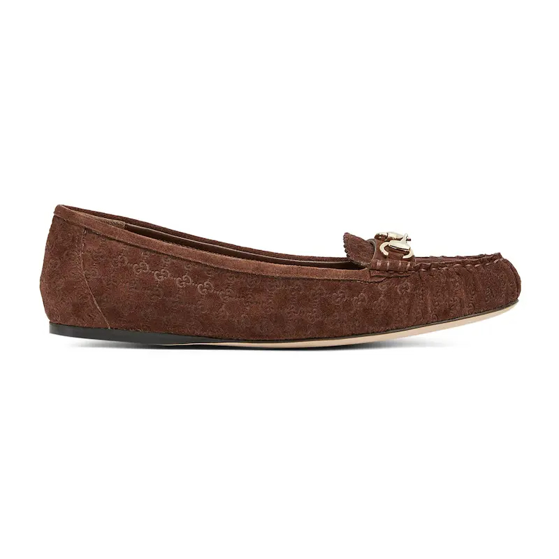 Gucci brown round - toed casual shoes Flat Shoes
