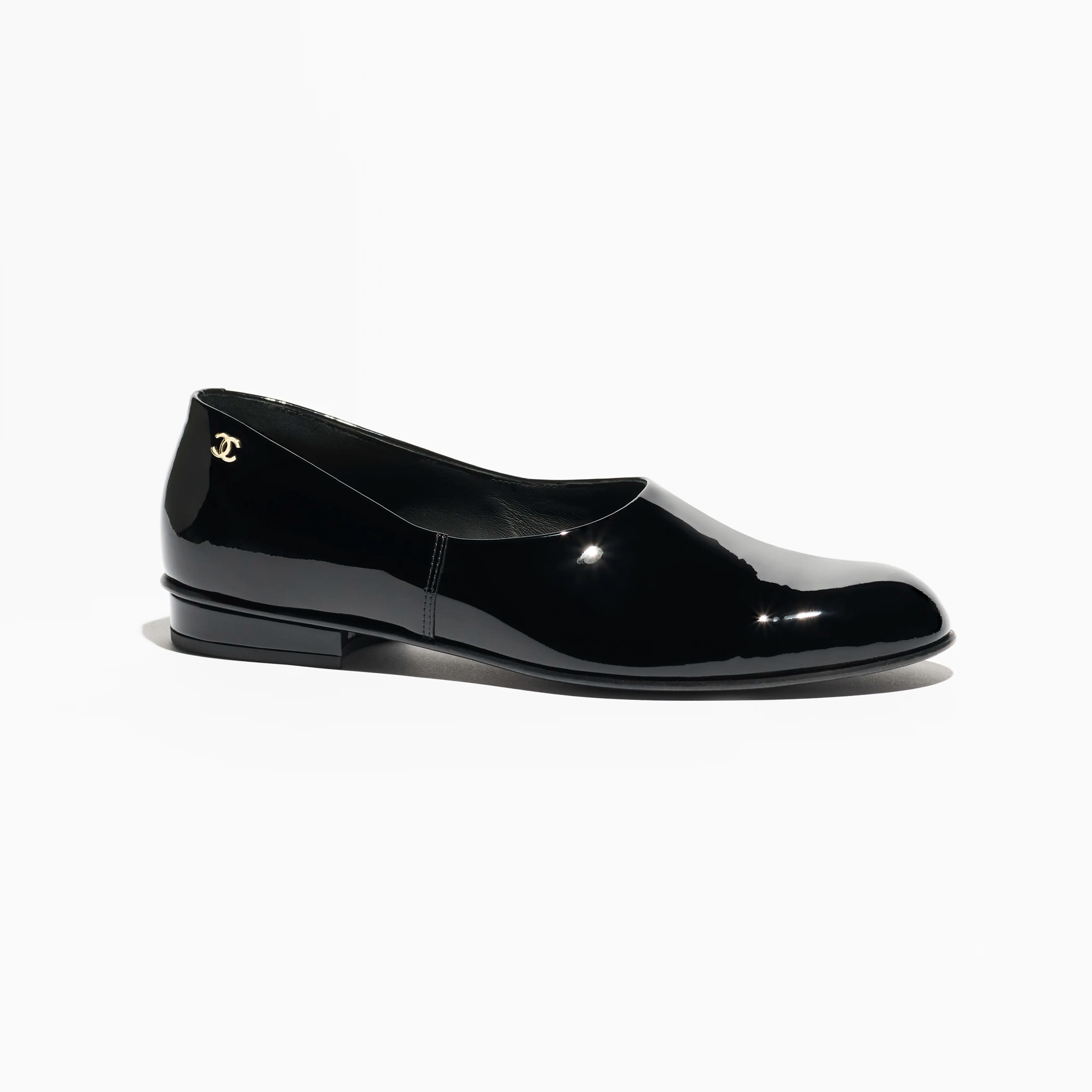 Chanel Black calf patent leather Loafers