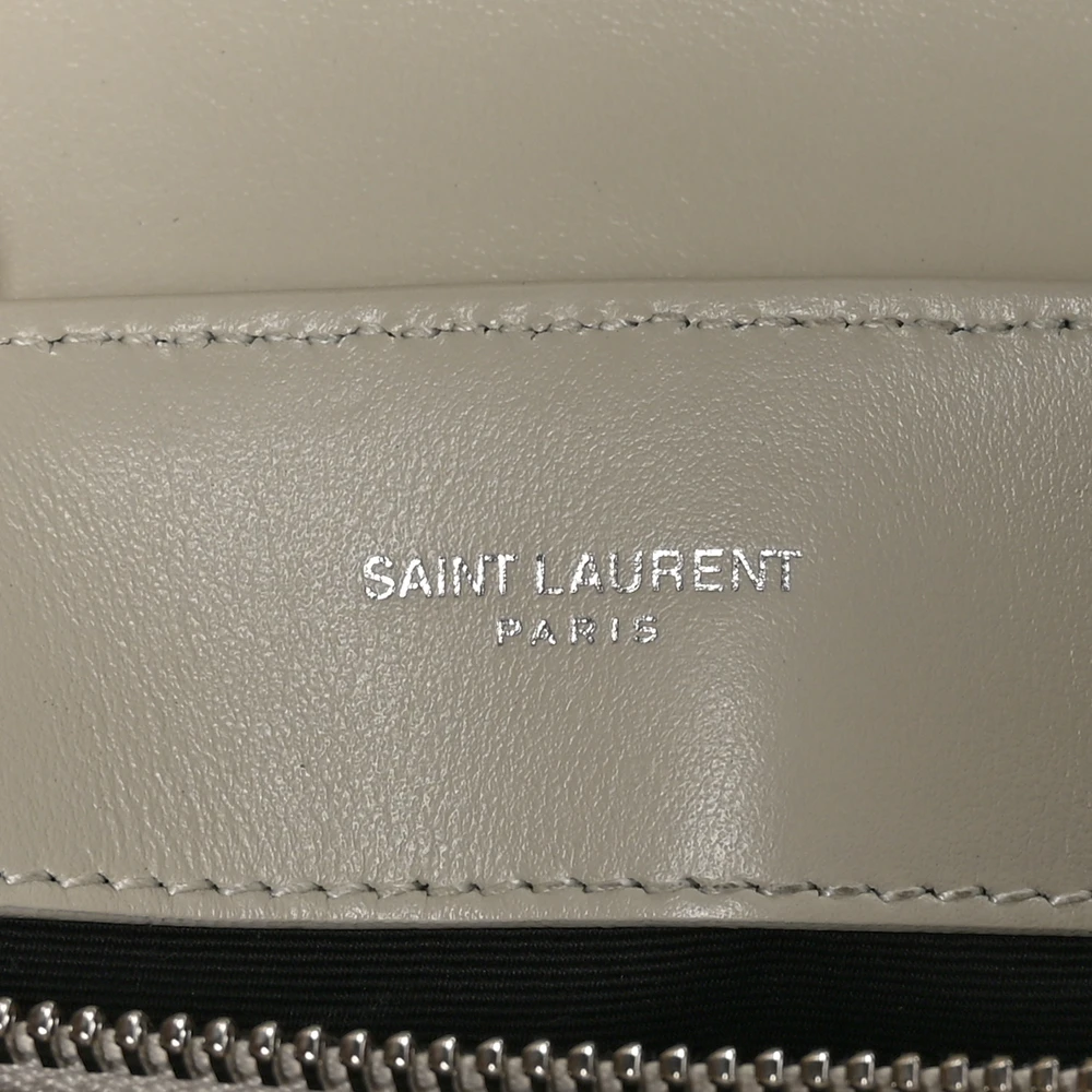 Saint Laurent Small Loulou Chain Satchel Crema Soft Y-Quilted Monogram Calfskin Leather Gold Hardware