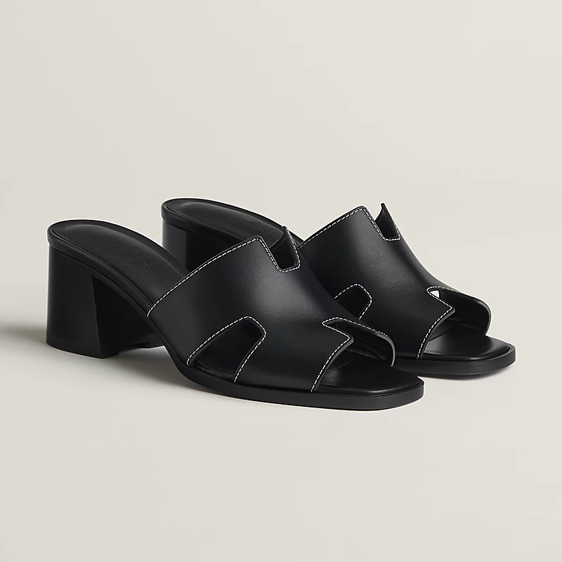 HERMES  Helia  Slippers High-heeled slippers Black High Heels Sandal