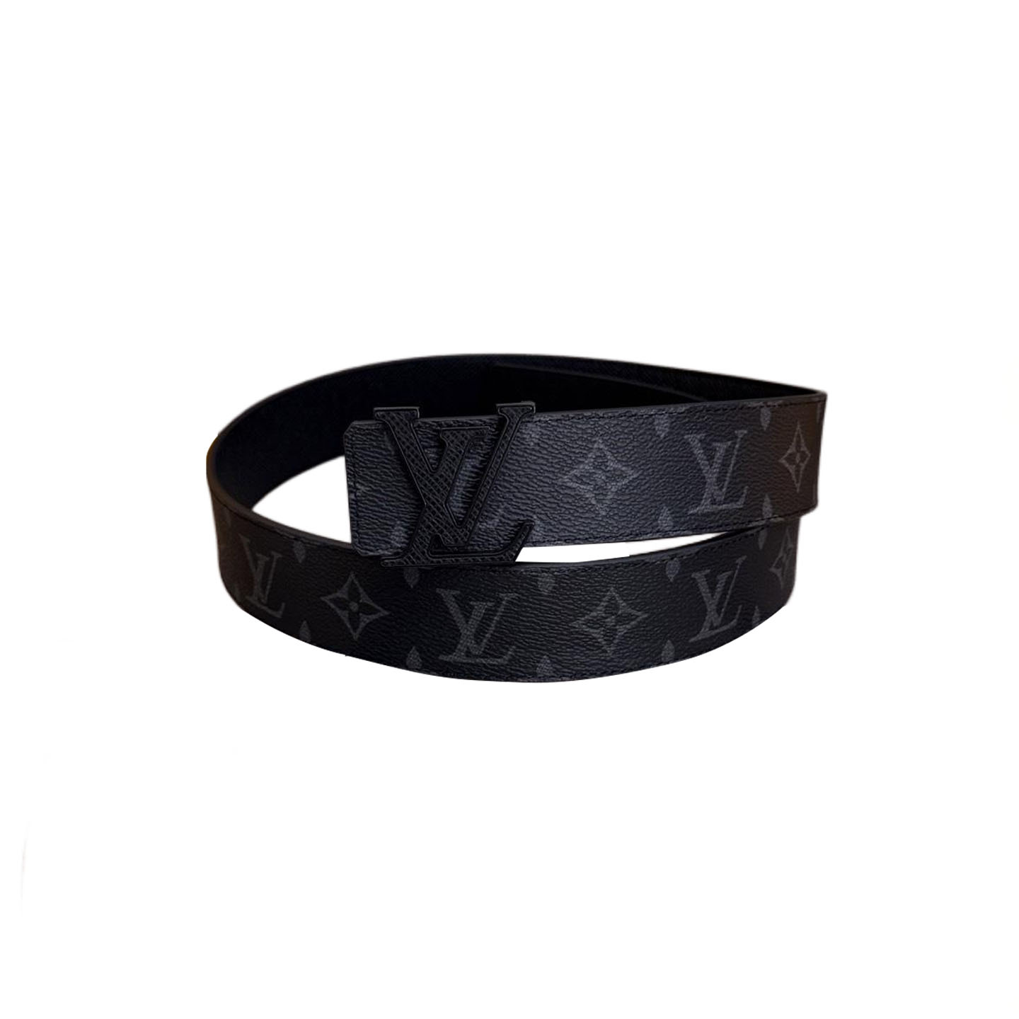Louis Vuitton Men's LV Buckle Belt In Black Monogram Canvas With Black/Gold/Silver Hardware 40mm