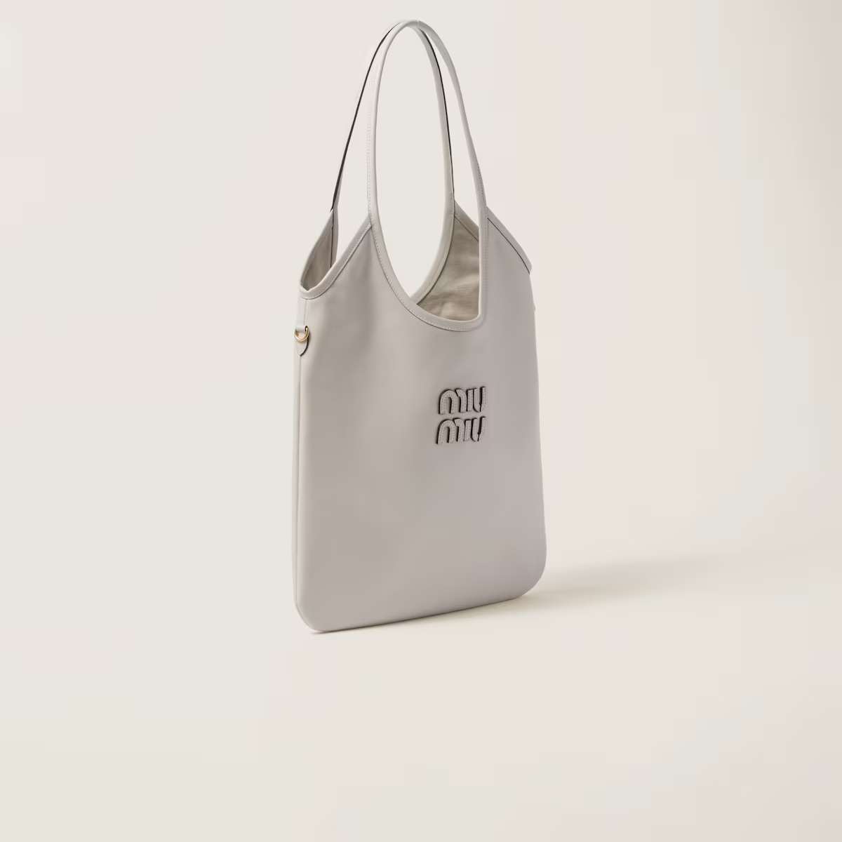 Miu Miu IVY Calfskin Leather Hobo white Tote Bags