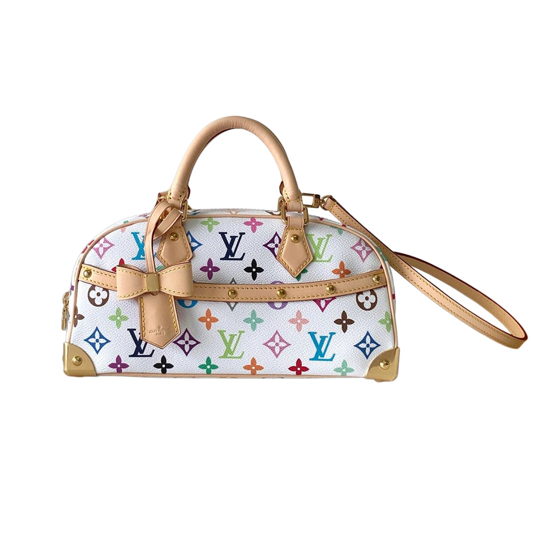 Louis Vuitton x Murakami Takashi Handbag East West Multicolor White Gold Hardware