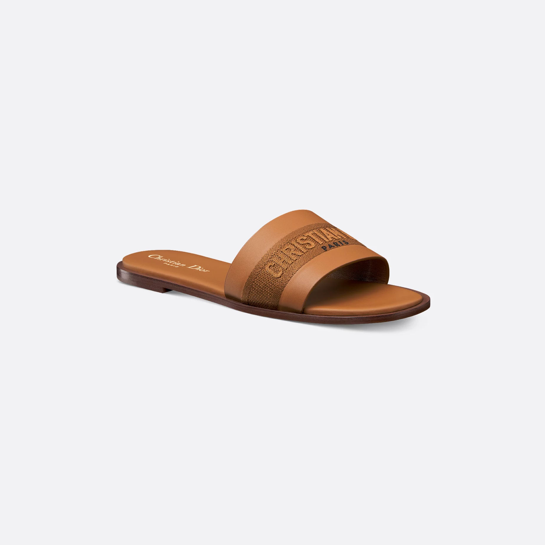 Dior brown flat slippers