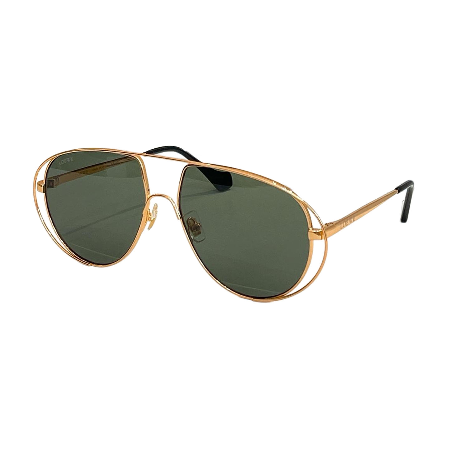 Loewe Pilot glasses green/eggplant/black/brown leopard/blue orange color Size 59口15-143