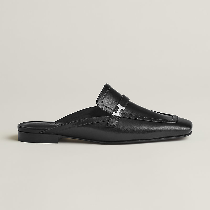 HERMES Groupie Mule Black Slippers