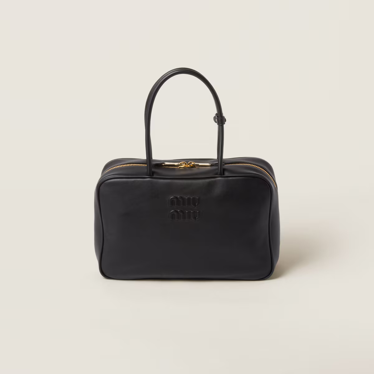 Miu Miu Beau Calfskin Leather Black Top-Handle Bags
