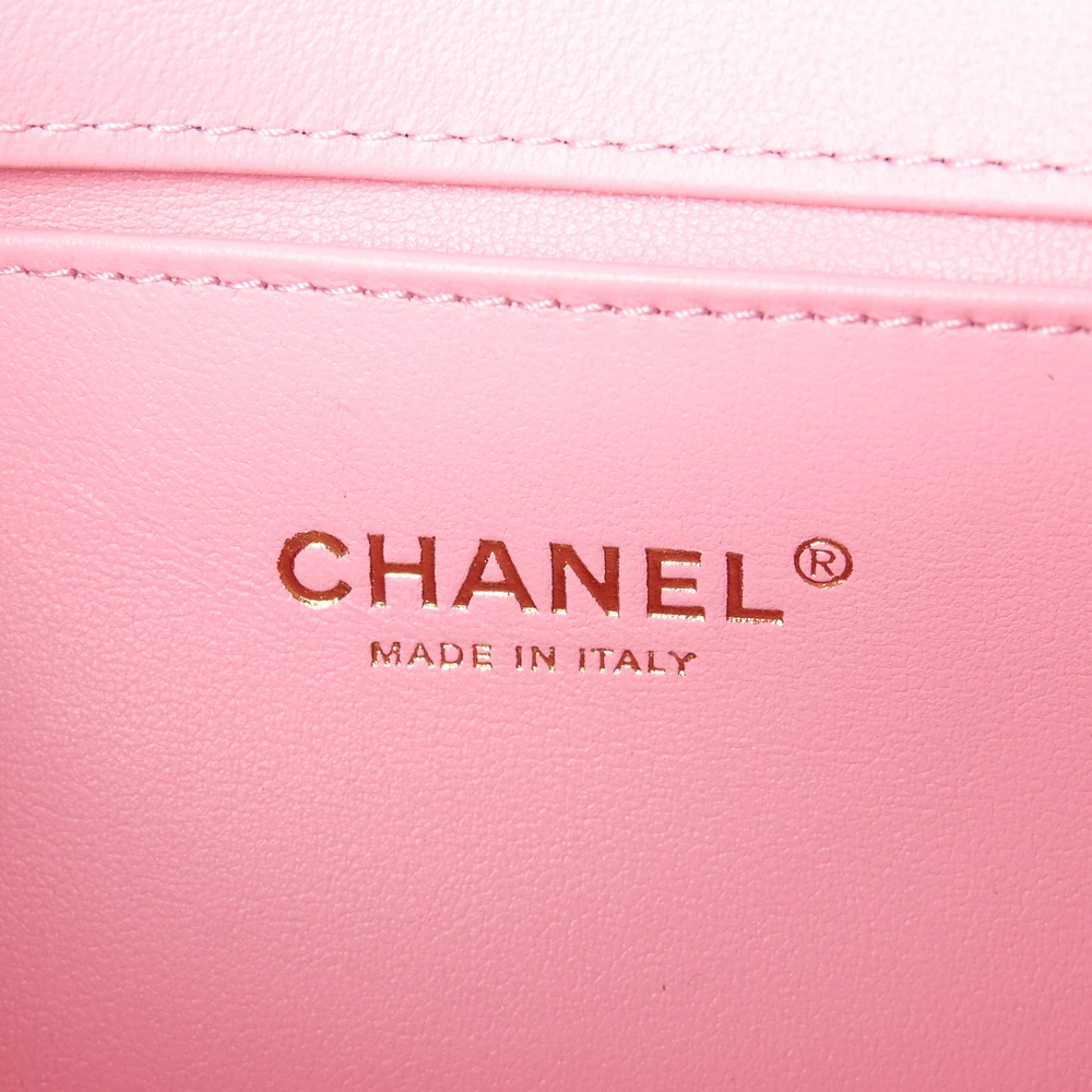Chanel Boy Flap Medium Light Pink Quilted Calfskin Leather Aged Gold Hardware