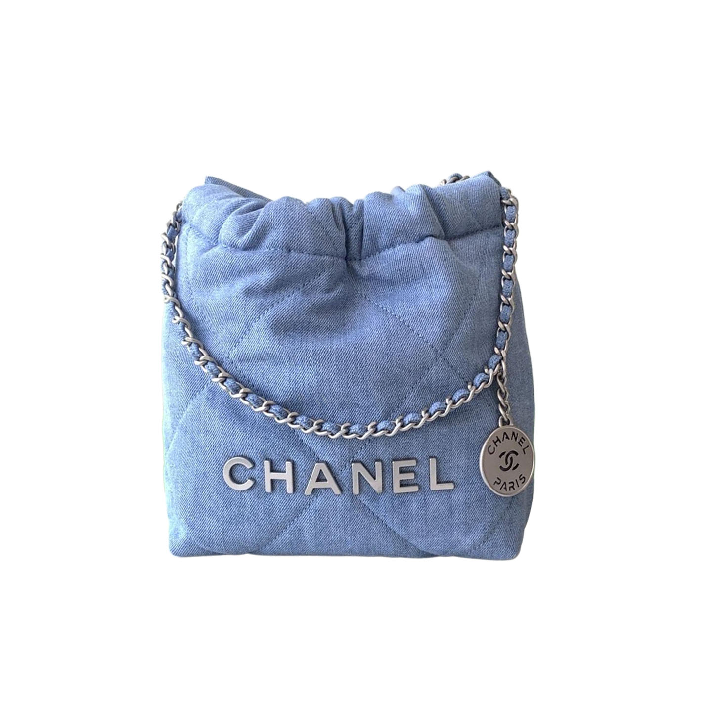 Chanel 22bags Denim Light Blue / Blue Shoulder Bags