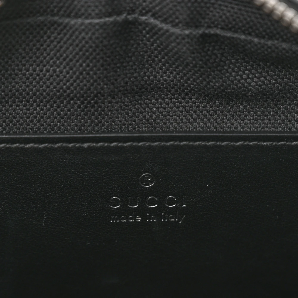 Gucci Small GG Marmont Chain Shoulder Bag Black Calfskin Leather Black Hardware