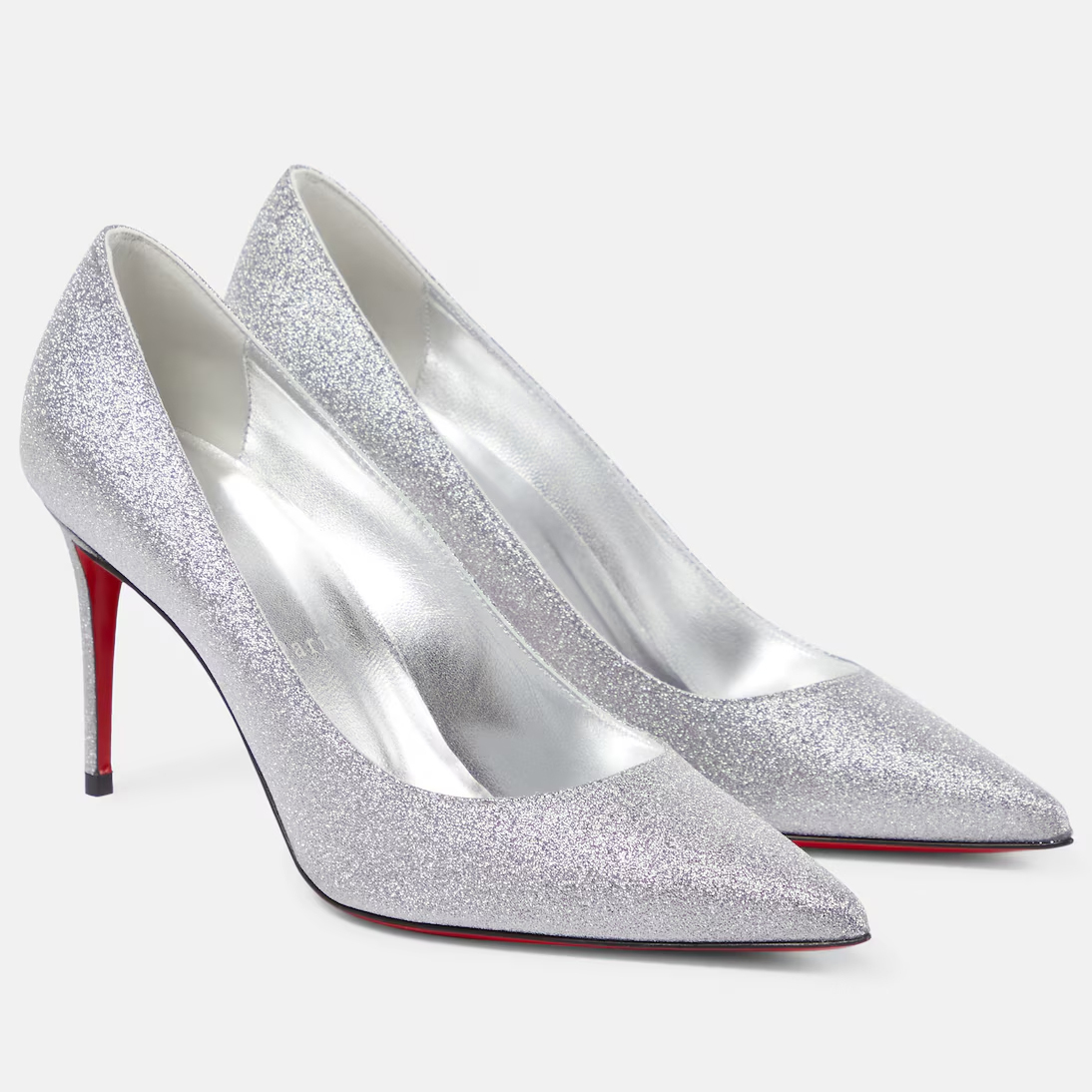 Christian Louboutin Silver stiletto heels shoes