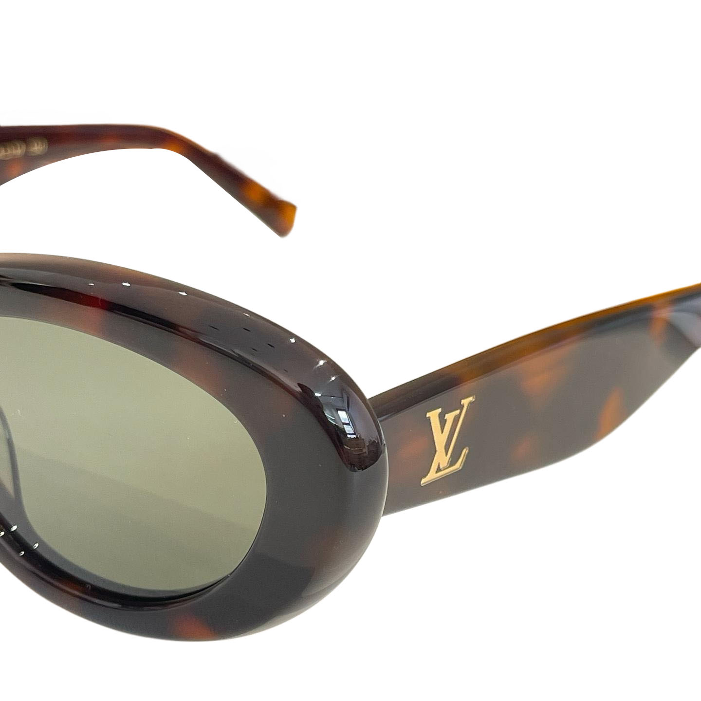Louis Vuitton Oval glasses leopard/black color Size 54口19-150