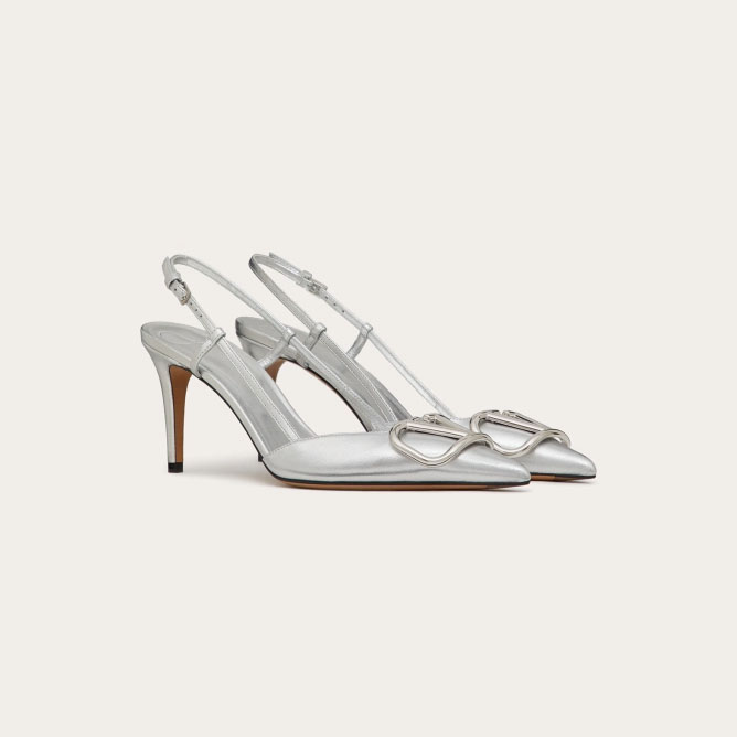 VALENTINO Laminated leather strappy Heels (8cm)