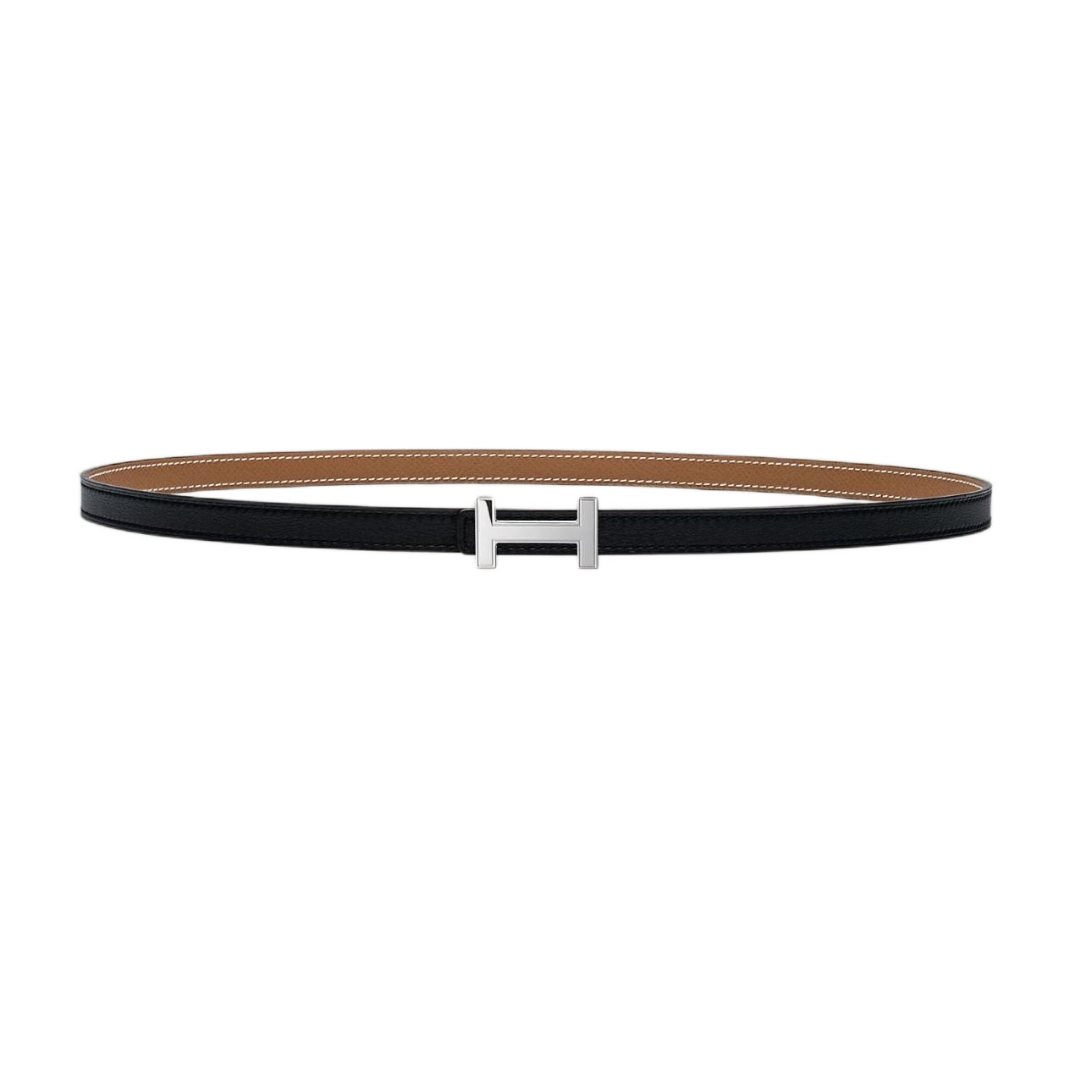 Hermès Women' s Focus H Buckle Belt In Brown/Black/Orange/White/Etoupe Calfskin With Gold/Silver Hardware 13mm