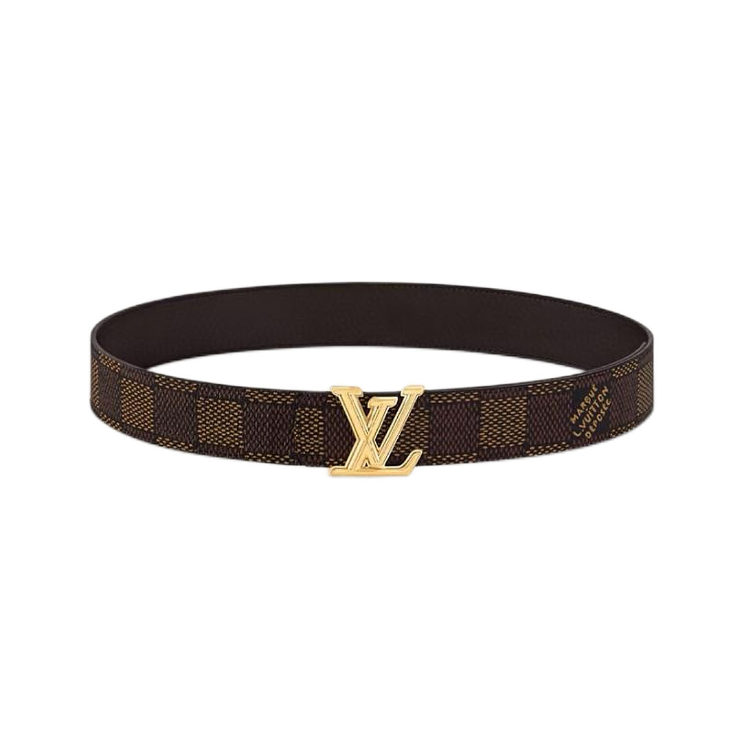Louis Vuitton Men's Dimension Reversible Belt In Brown/Black Calfskin With Gold/Silver Hardware 40mm