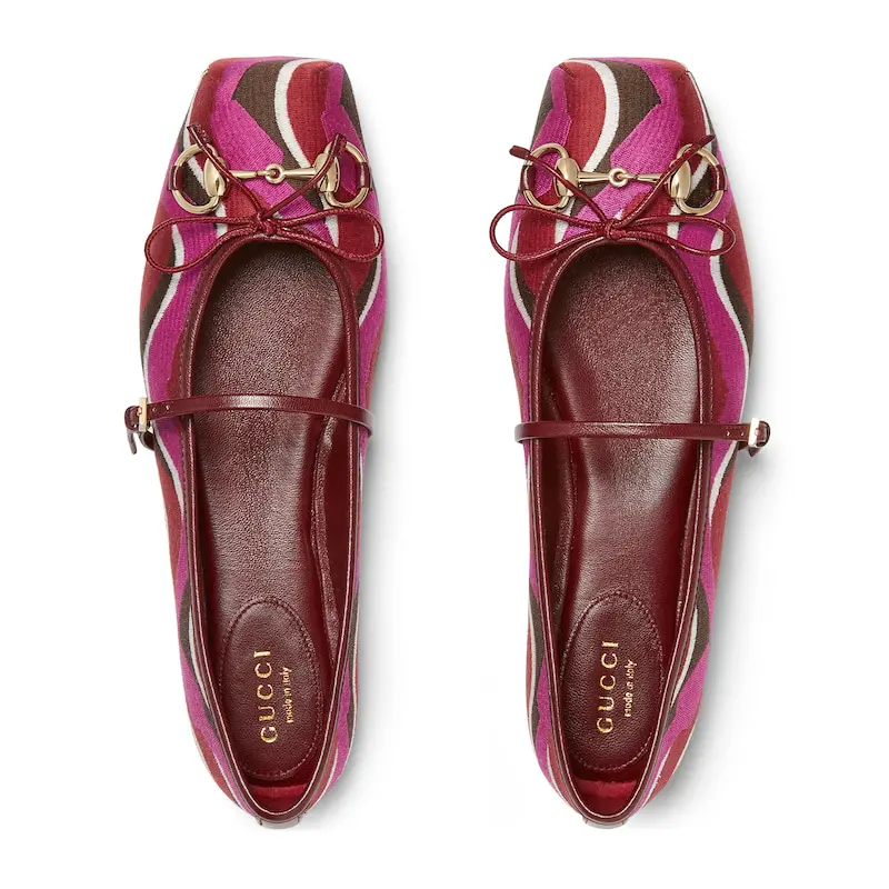 Gucci red Ballet Shoes Flat Shoes
