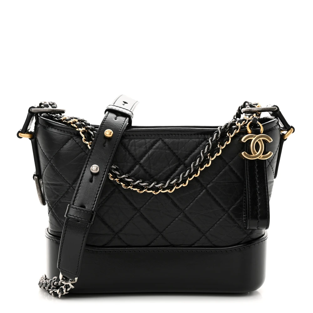 Black Quilted Chanel Bag Quilted Calfskin Leather