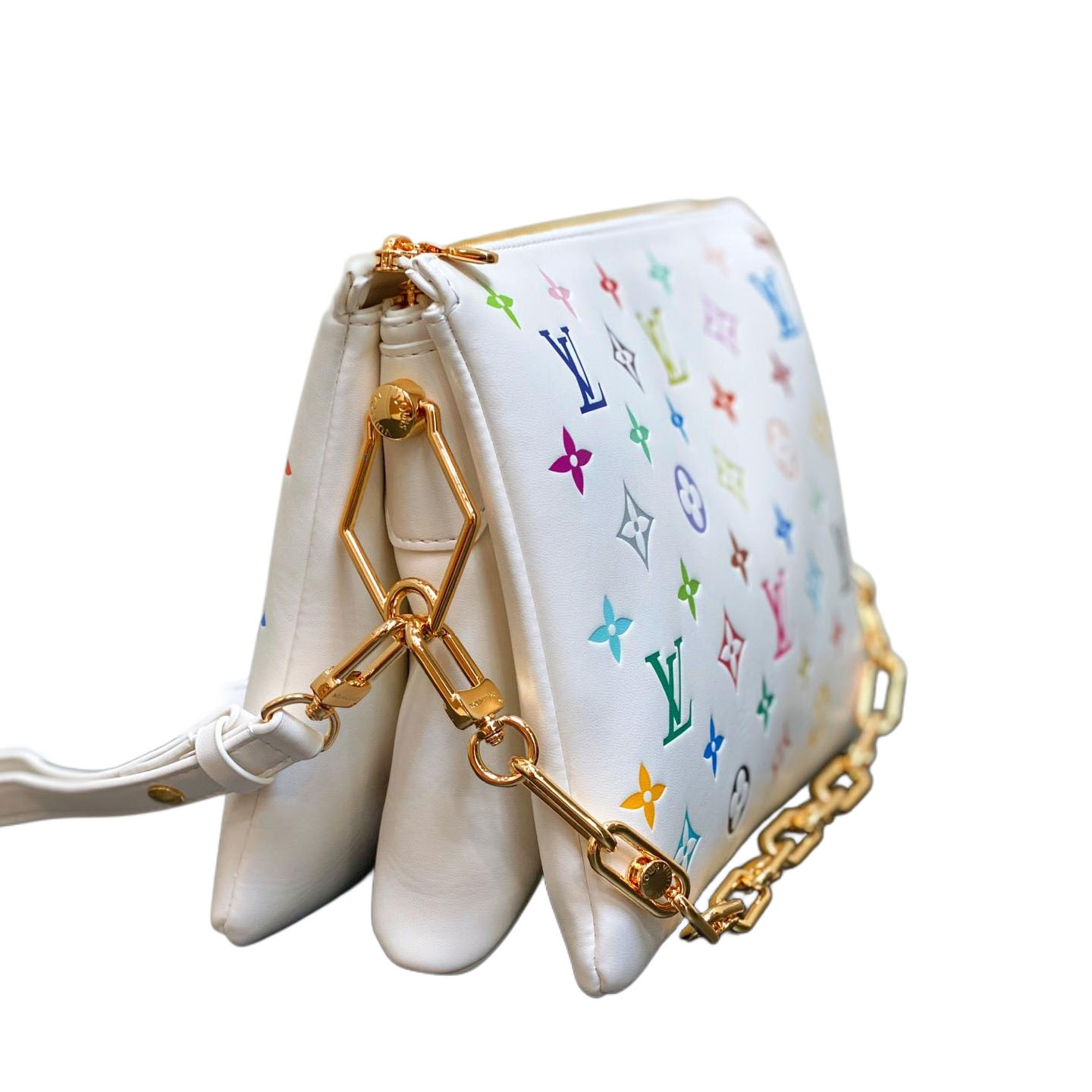 Louis Vuitton x Murakami Takashi Coussin PM Multicolor White Gold Hardware