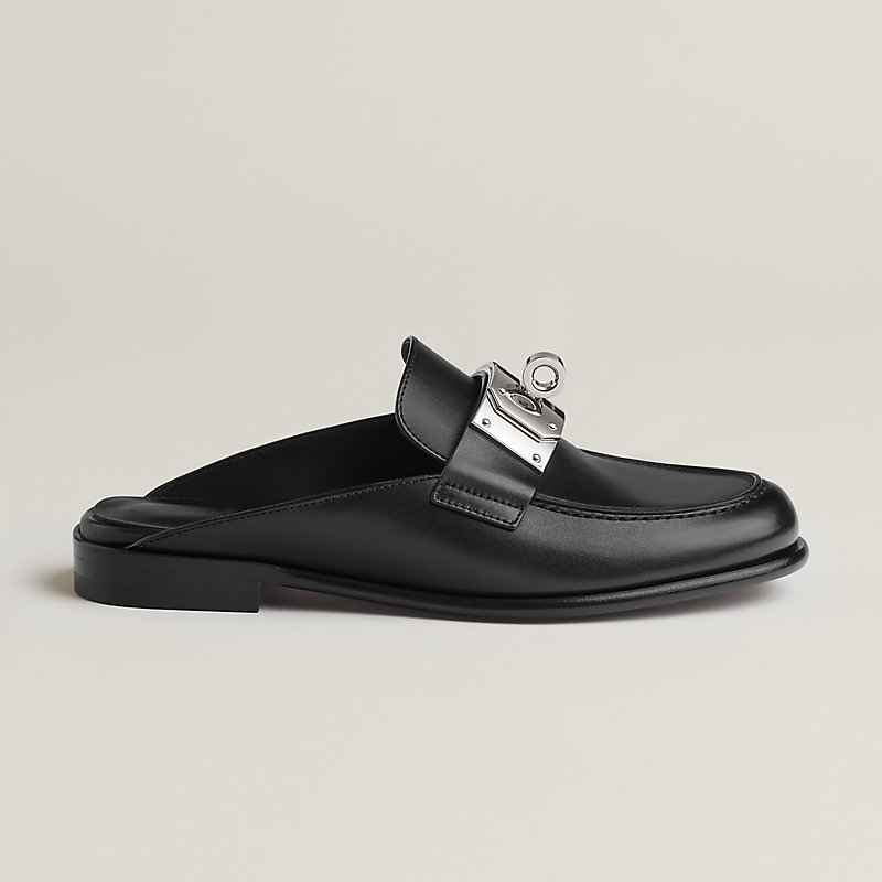 HERMES Iota Mule Black Slippers