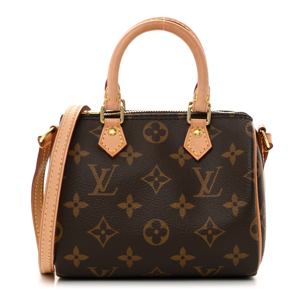 Louis Vuitton Nano Speedy BB Monogram Canvas Gold Hardware