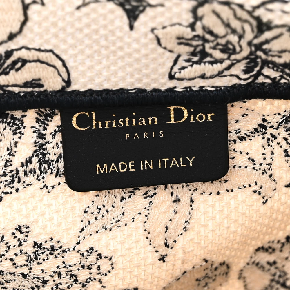 Dior Large Zodiac Toile De Jouy Book Tote Latte Embroidered Canvas