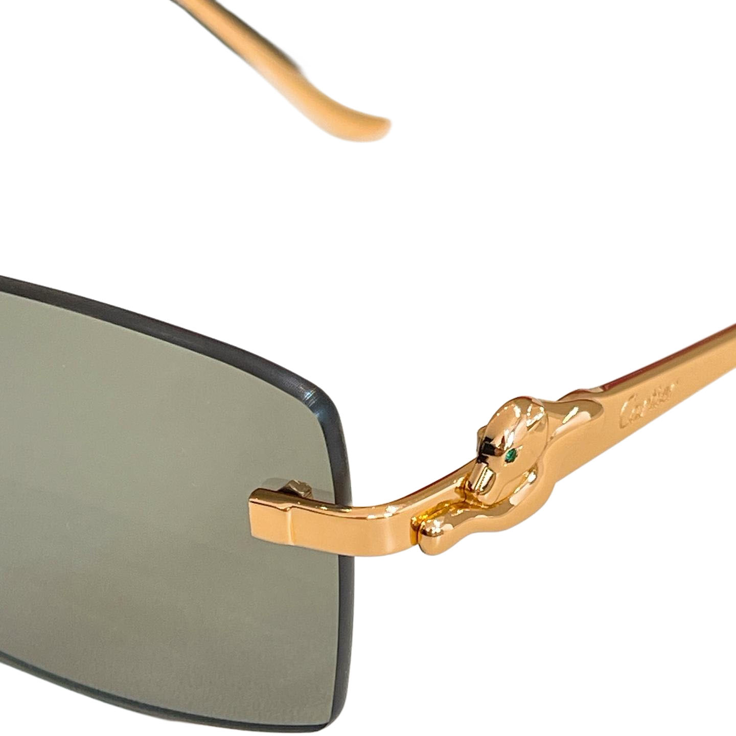 Cartier square frame glasses green gold/black gold/brown gold/rose gold/purple silver/blue gold/gold/silver color Size 57口17 140