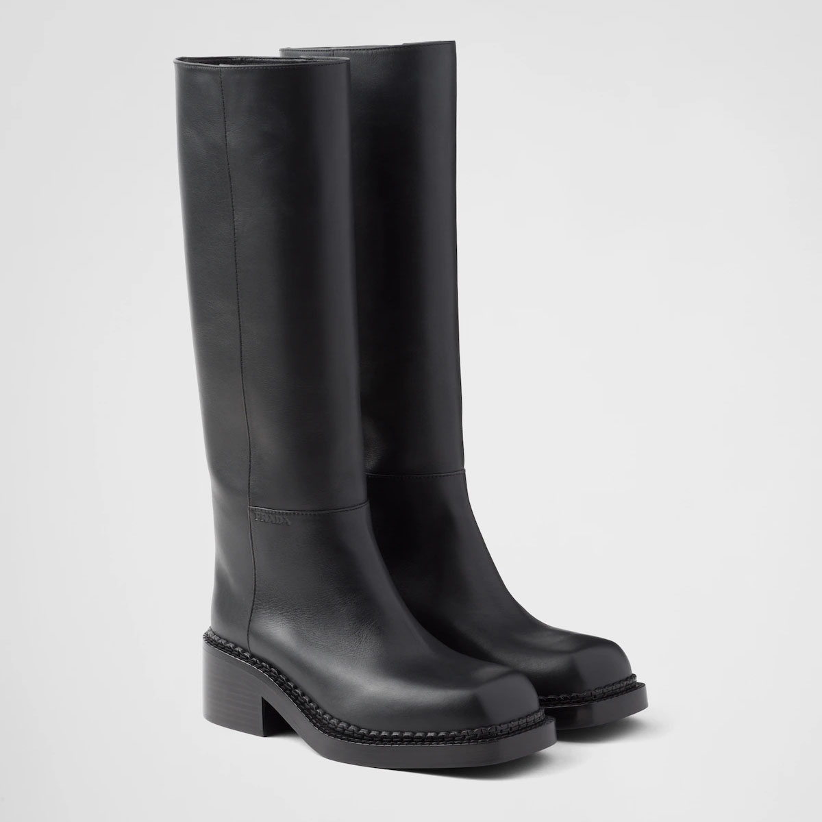PRADA Leather long boots