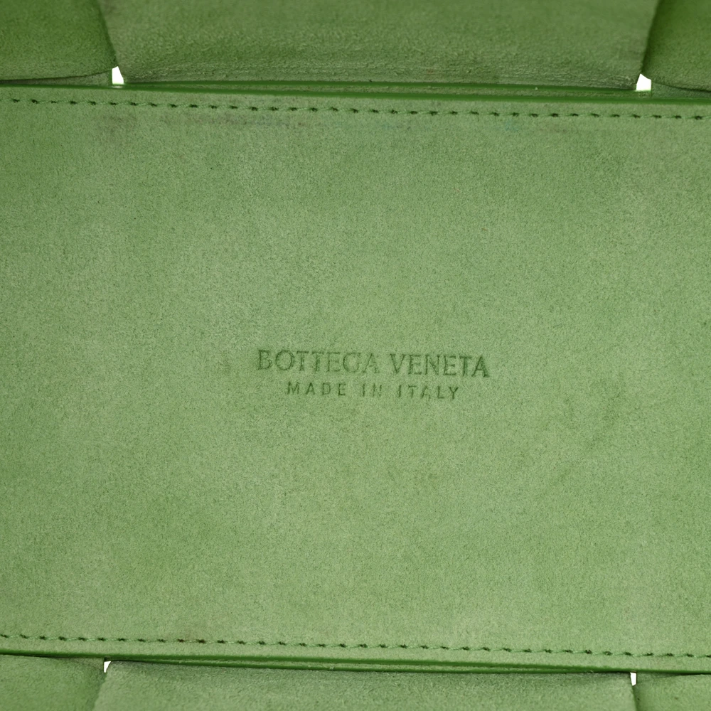 Bottega Veneta Small Intrecciato Arco Tote Carmel Pistachio Nappa Leather