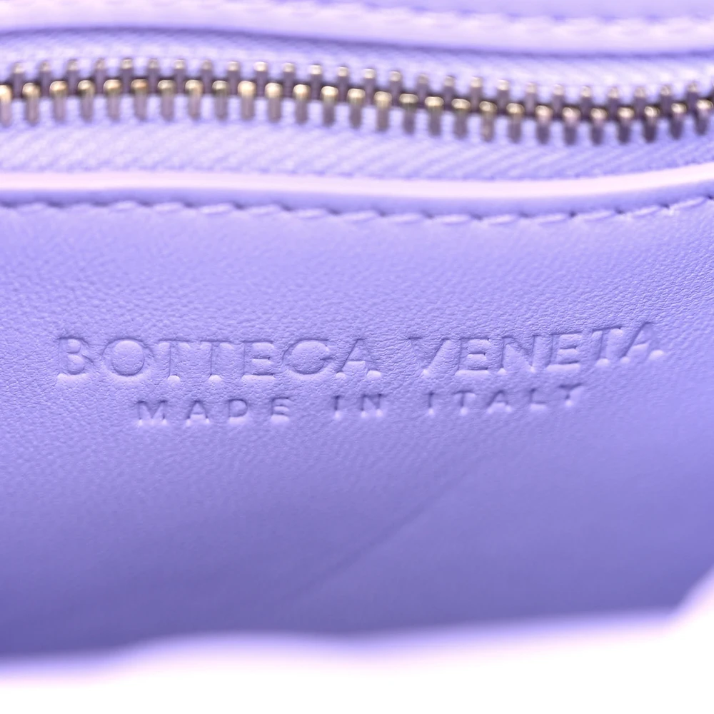 Bottega Veneta Maxi Intrecciato Mini North-South Cassette Tote Wisteria Lambskin Leather