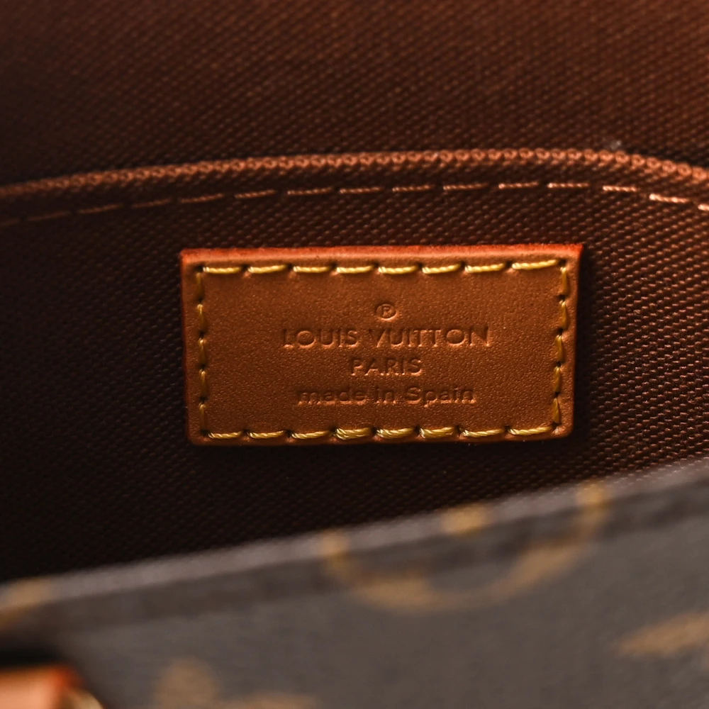 Louis Vuitton Petit Sac Plat BB Monogram Canvas Gold Hardware