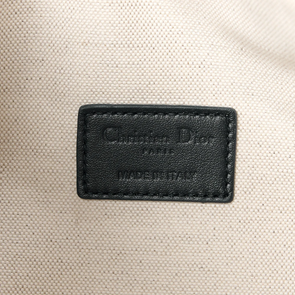 Dior Medium DiorTravel Nomad Pouch Blue Oblique Canvas Gold Hardware