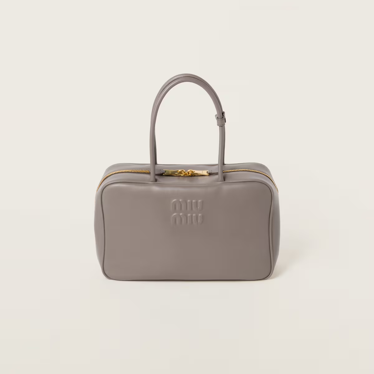 Miu Miu Beau Leather Grey Top-Handle Bags
