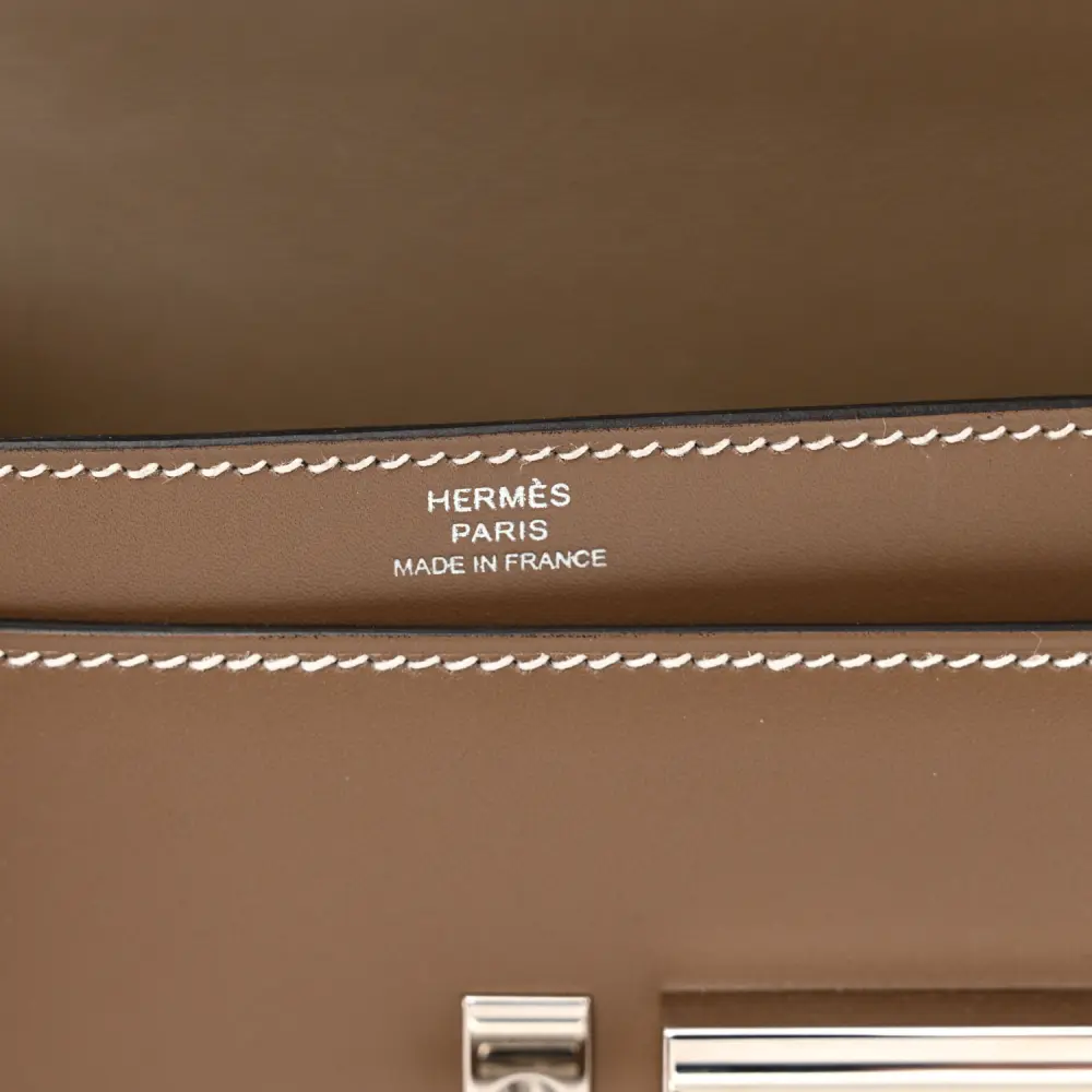 Hermès Mini Verrou Chaine Bag Étain Tadelakt Leather Palladium Silver Hardware