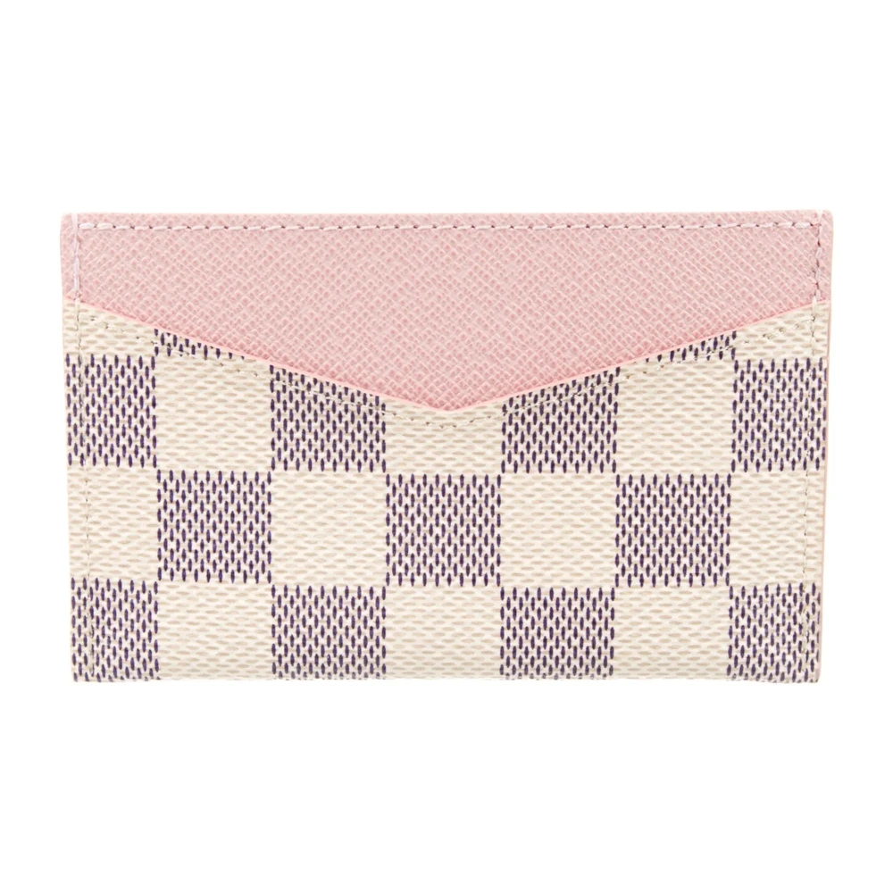 Louis Vuitton Small Card Holder Neutrals Damier Azur Pattern Canvas