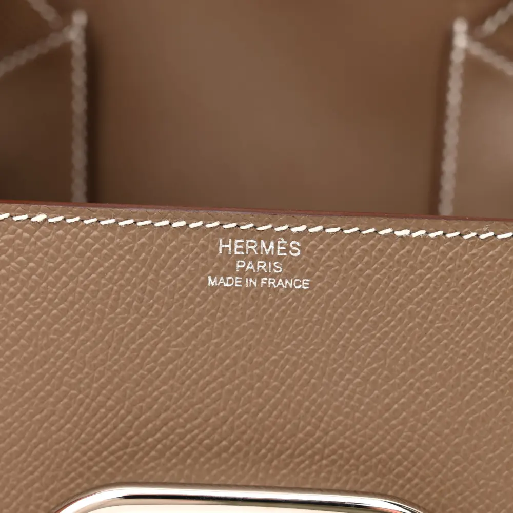 Hermès Mini Della Cavalleria Etoupe Epsom Leather Palladium Hardware