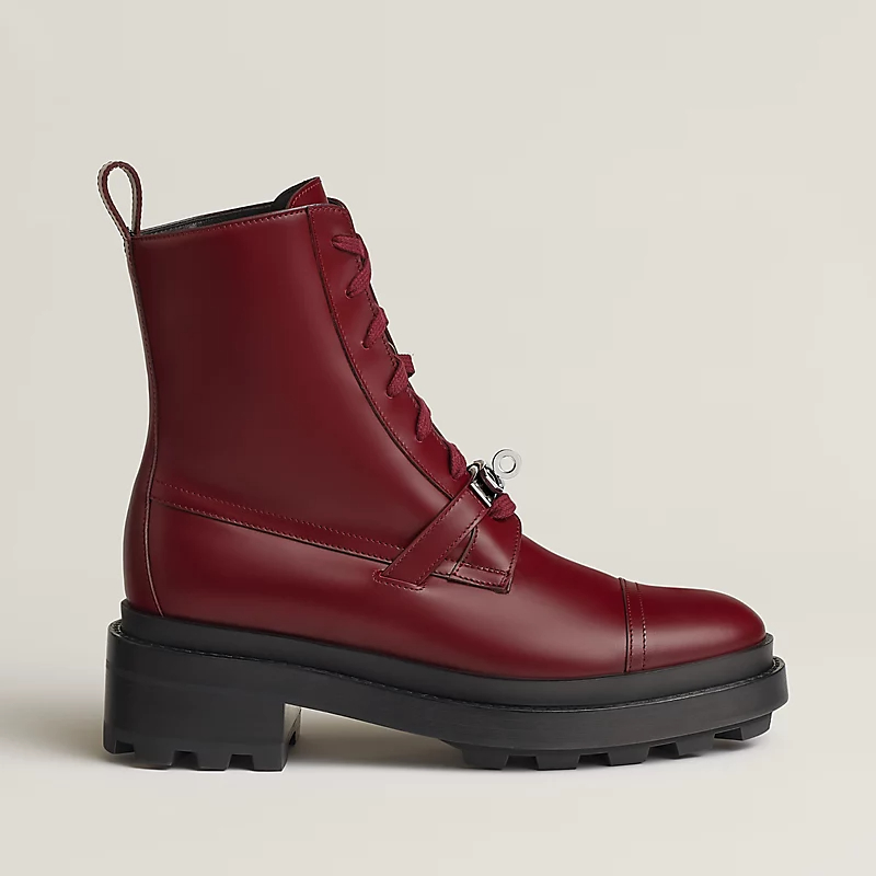 HERMES Funk Red ankle boots