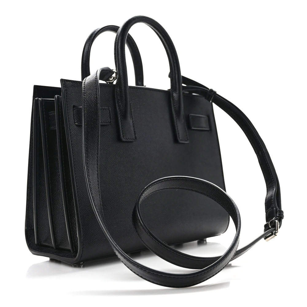 Saint Laurent Nano Sac De Jour Black Grained Calfskin Leather