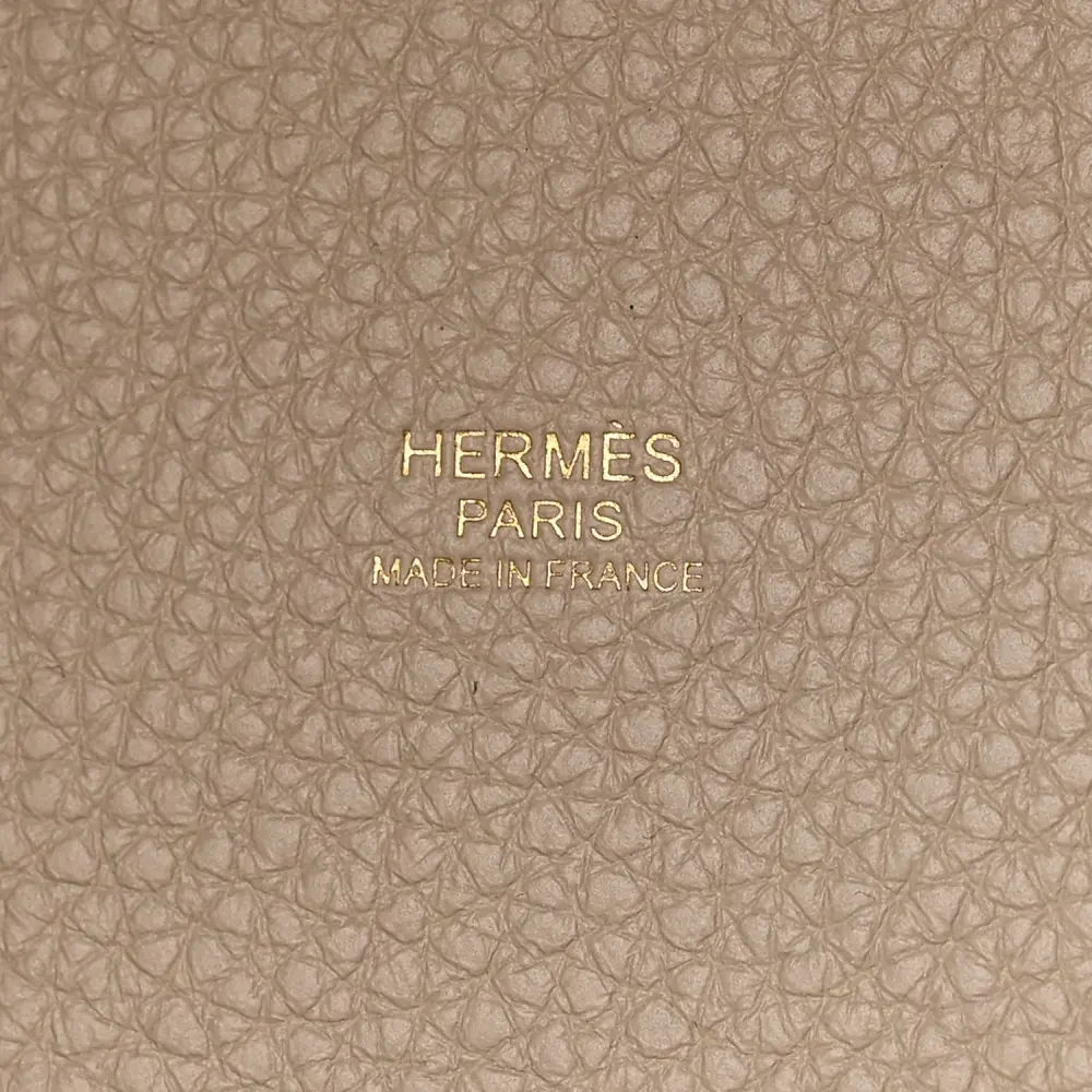 Hermès Picotin Lock 18 PM Béton Taurillon Clemence Leather Gold Hardware