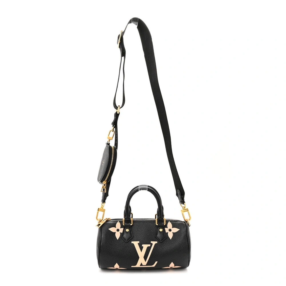 Louis Vuitton Papillon BB Black/Beige Giant Monogram Empreinte Leather Gold Hardware