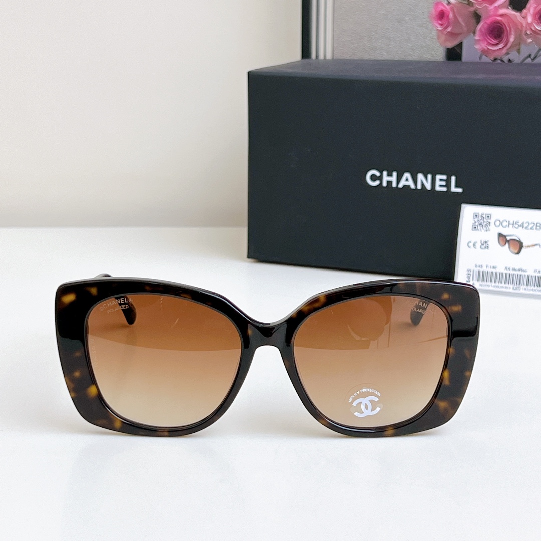 CHANEL glasses leopard-print gold color size 53口17-145