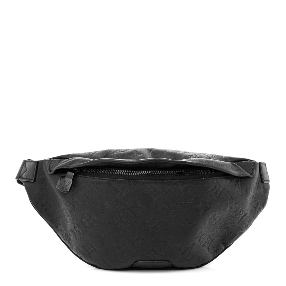 Louis Vuitton Shadow Discovery Bumbag MM Black Monogram Calfskin Leather Black Hardware
