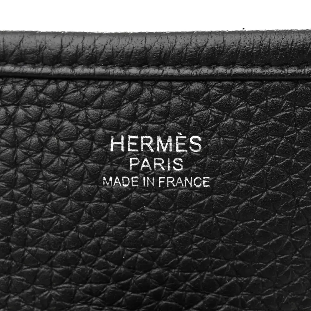 Hermès Evelyne III PM Black Taurillon Clemence Leather Palladium Silver Hardware