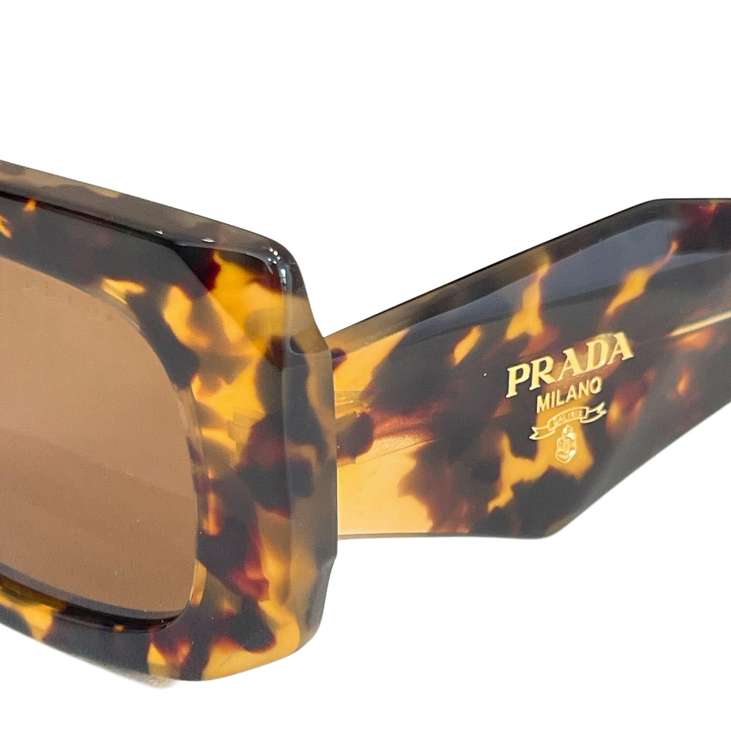 Prada square frame glasses leopard/white/blue/black/tawny color Size 54口20-145