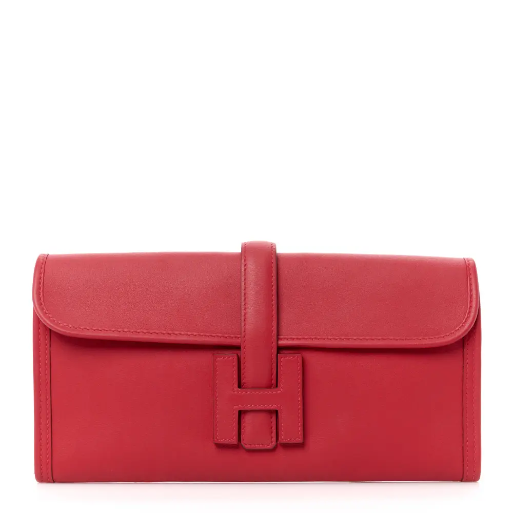 Hermès Jige Elan 29 Clutch Rouge Tomate Swift Leather